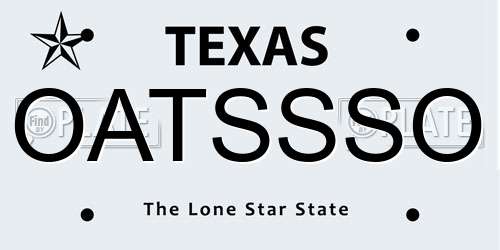 OATSSSO Texas License Plate
