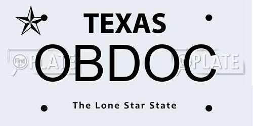 OBDOC Texas License Plate