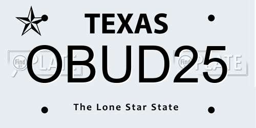OBUD25 Texas License Plate