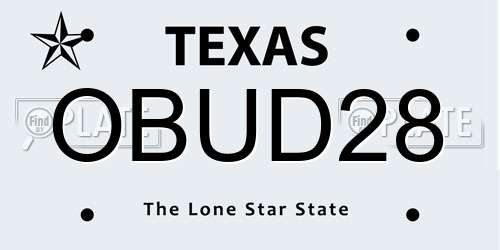 OBUD28 Texas License Plate