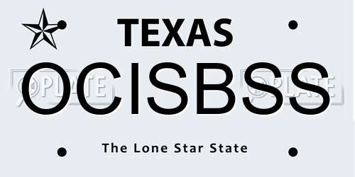OCISBSS Texas License Plate