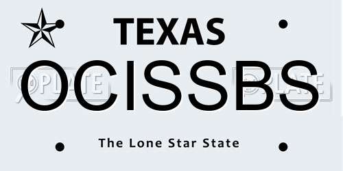 OCISSBS Texas License Plate
