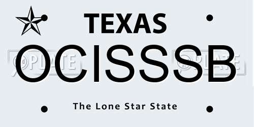 OCISSSB Texas License Plate