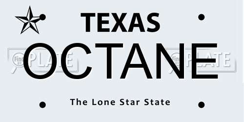 OCTANE Texas License Plate