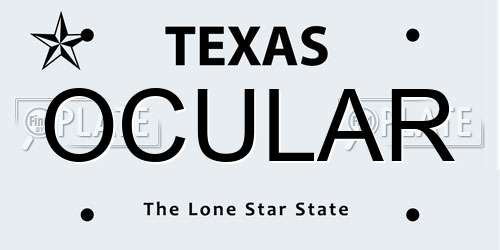 OCULAR Texas License Plate