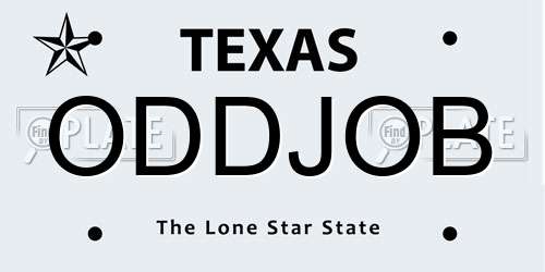 ODDJOB Texas License Plate