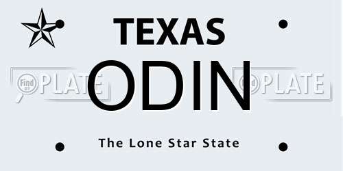 ODIN Texas License Plate