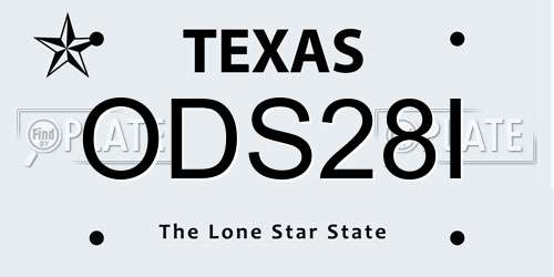 ODS28I Texas License Plate
