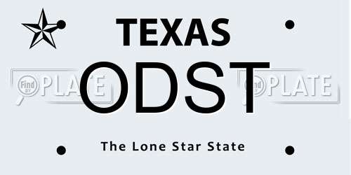 ODST Texas License Plate