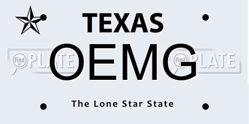 OEMG Texas License Plate