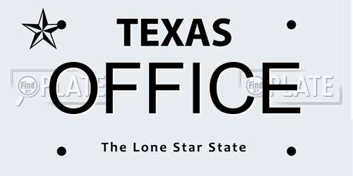 OFFICE Texas License Plate