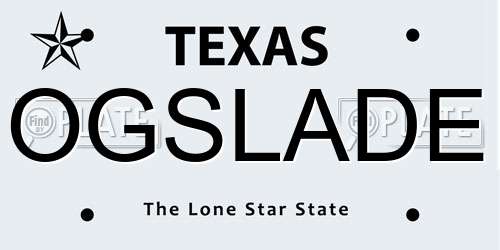 OGSLADE Texas License Plate