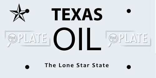OIL Texas License Plate