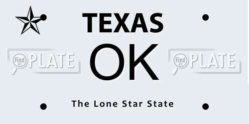 OK Texas License Plate