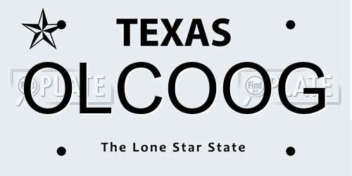 OLCOOG Texas License Plate