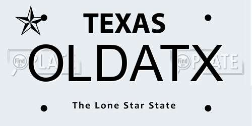 OLDATX Texas License Plate