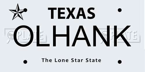 OLHANK Texas License Plate