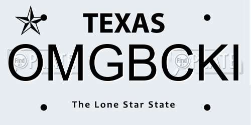 OMGBCKI Texas License Plate
