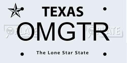 OMGTR Texas License Plate
