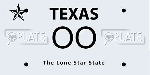 OO Texas License Plate