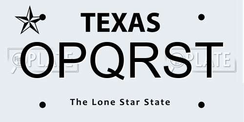 OPQRST Texas License Plate