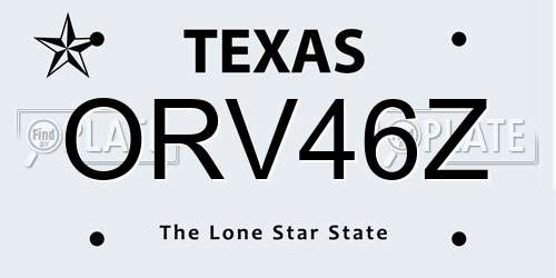 ORV46Z Texas License Plate