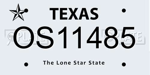 OS11485 Texas License Plate