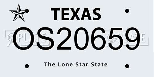 OS20659 Texas License Plate