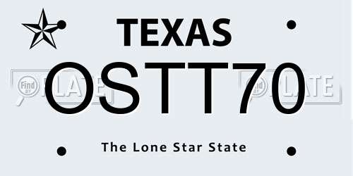 OSTT70 Texas License Plate