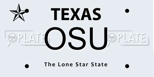 OSU Texas License Plate
