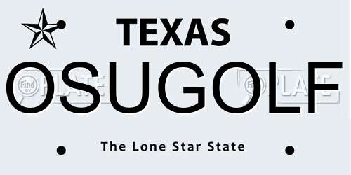 OSUGOLF Texas License Plate