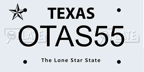 OTAS55 Texas License Plate