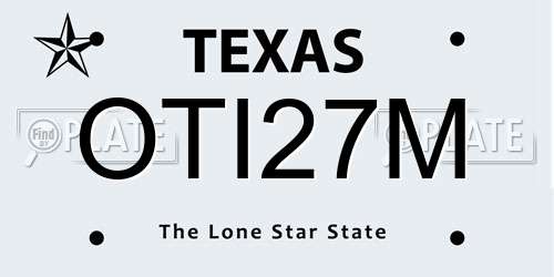OTI27M Texas License Plate