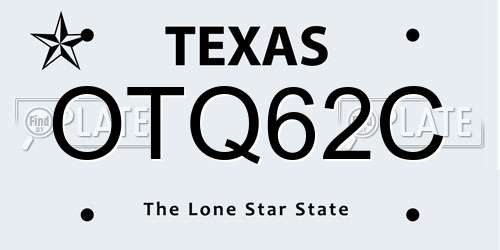 OTQ62C Texas License Plate