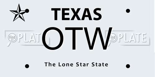 OTW Texas License Plate