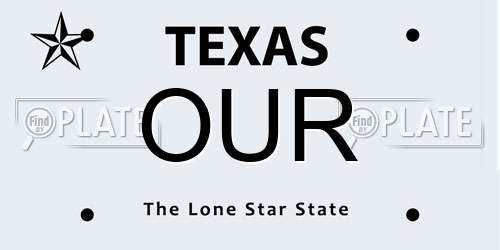 OUR Texas License Plate