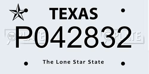 P042832 Texas License Plate