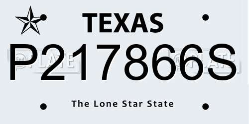 P217866S Texas License Plate