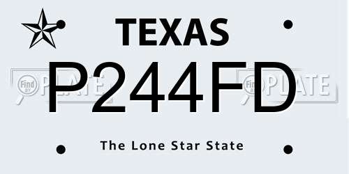 P244FD Texas License Plate