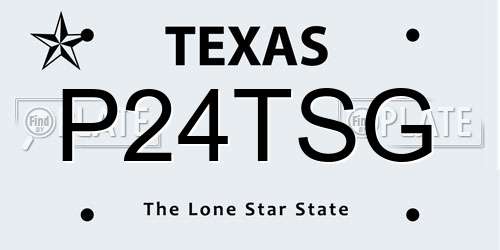 P24TSG Texas License Plate