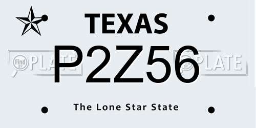 P2Z56 Texas License Plate