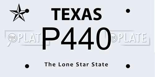 P440 Texas License Plate
