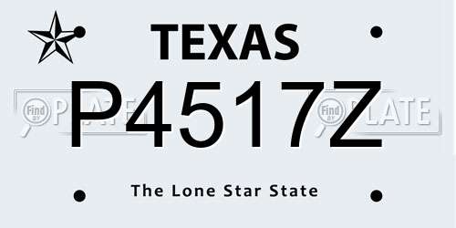 P4517Z Texas License Plate