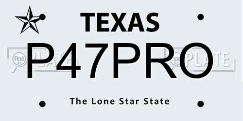 P47PRO Texas License Plate