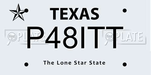 P48ITT Texas License Plate