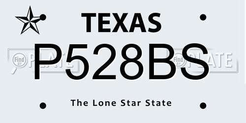 P528BS Texas License Plate