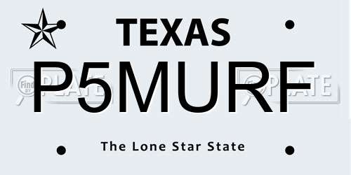 P5MURF Texas License Plate