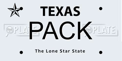 PACK Texas License Plate