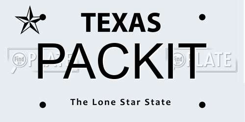 PACKIT Texas License Plate