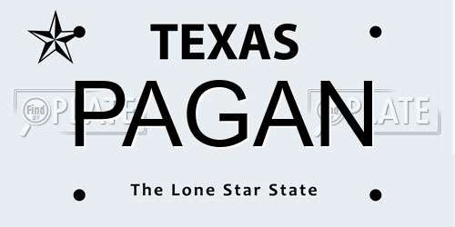 PAGAN Texas License Plate